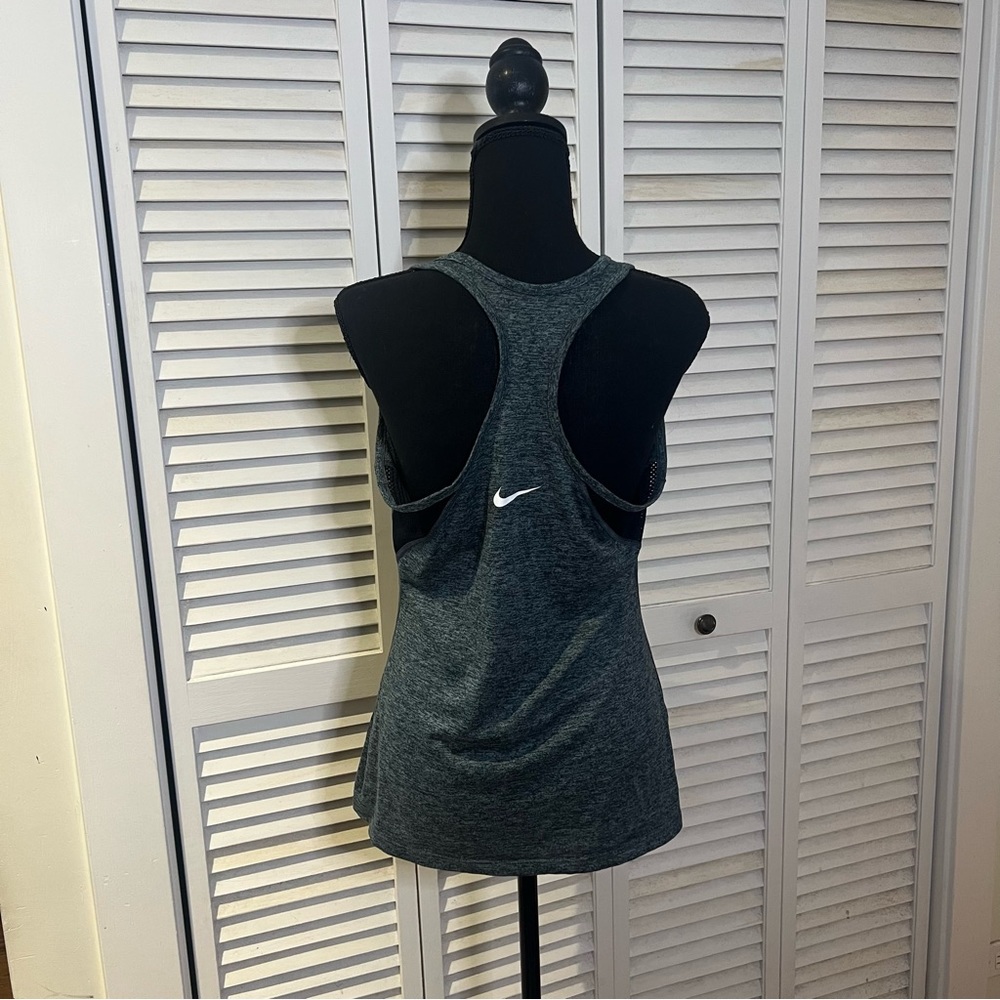 Nike Dri-Fit Racerback Workout Top- Heather Black- Size L